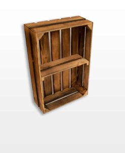 wooden crate burned interior
