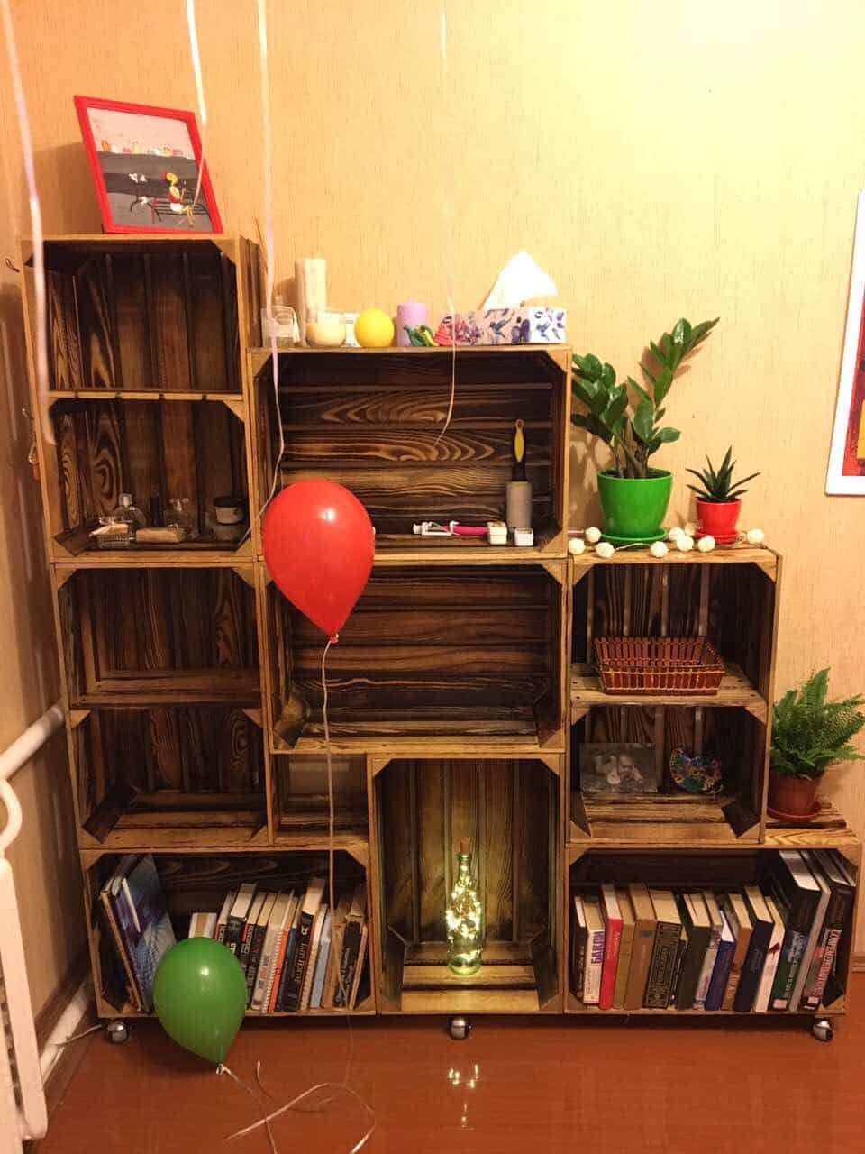 wooden boxes home shelvings