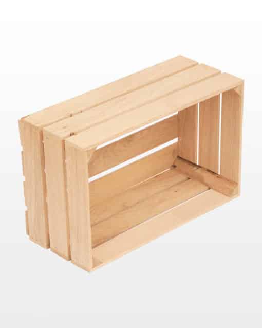 Wooden oak crate 40x25x18 - Image 2
