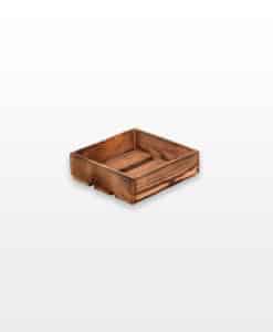 лоток ящик деревянный обожженный 25х25х8