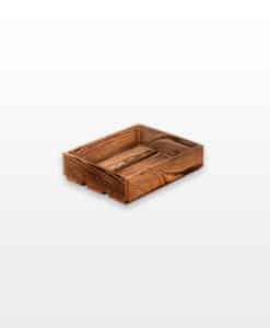 лоток ящик деревянный обожженный 30х25х8
