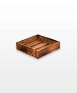 лоток ящик деревянный обожженный 30х30х8