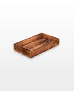 лоток ящик деревянный обожженный 40х25х8
