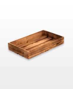 лоток ящик деревянный обожженный 50х30х8