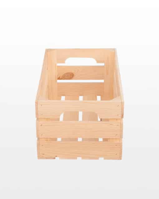Planed Wooden Crate With Handles 50x30x23 - Image 3