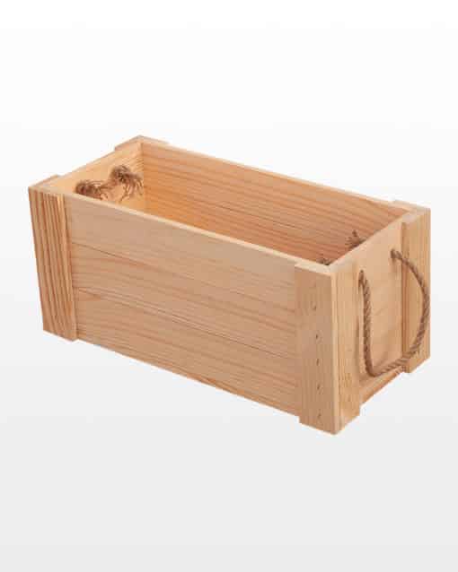 Wooden Closed Planed Crate With Handles 45x21x20