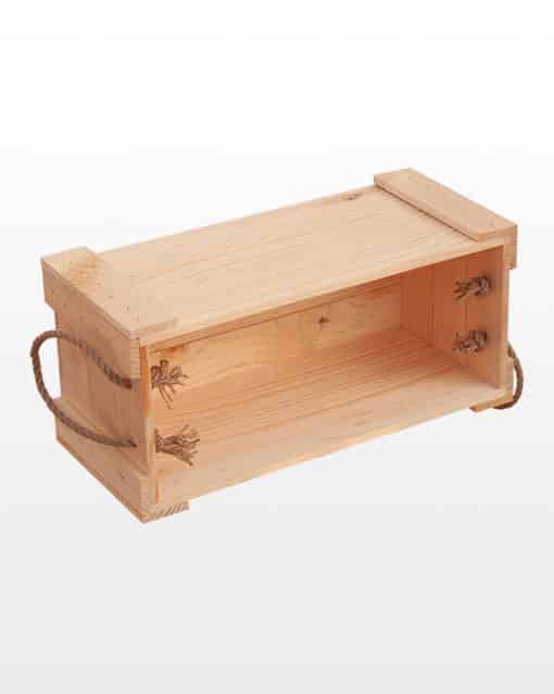 Wooden Closed Planed Crate With Handles 45x21x20 - Image 3
