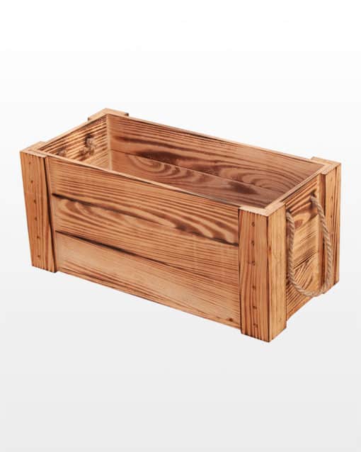 Wooden Closed Planed Crate With Handles 45x21x20 - Image 2