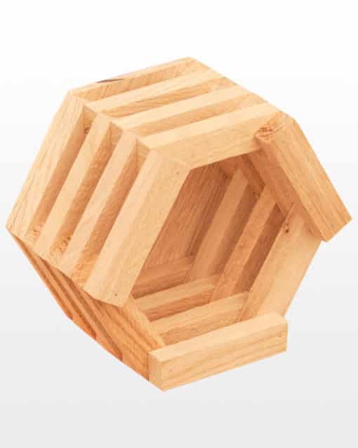 Ящик деревянный D20x11 дубовый реечный - Зображення 2