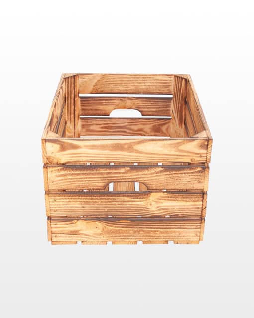 Wooden Crate With Handles Burned 50x40x30 - Image 3