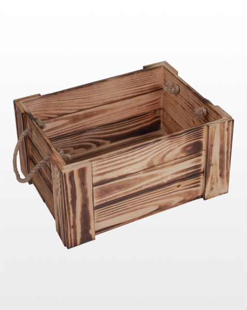 Wooden Closed Planed Crate With Handles 40x30x20 - Image 2