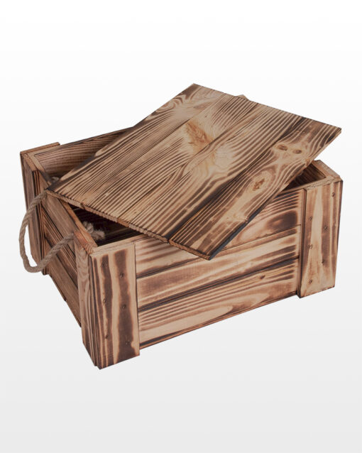 Wooden Closed Planed Crate With Handles 40x30x20 - Image 6