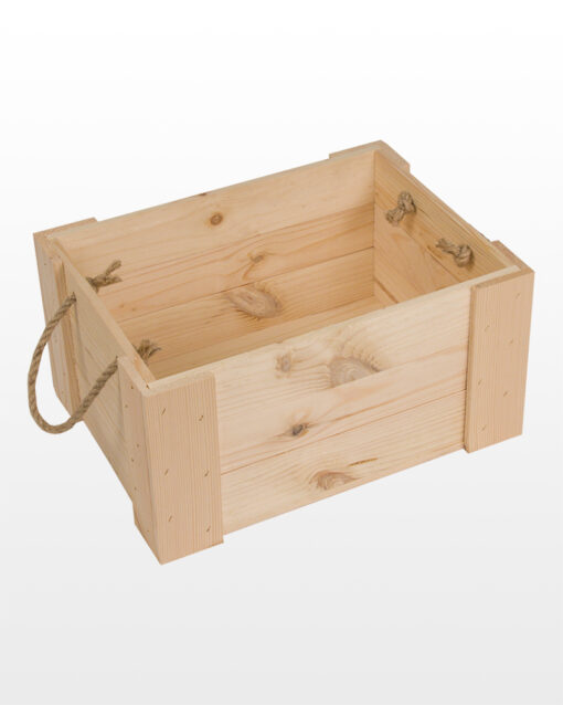 Wooden Closed Planed Crate With Handles 40x30x20